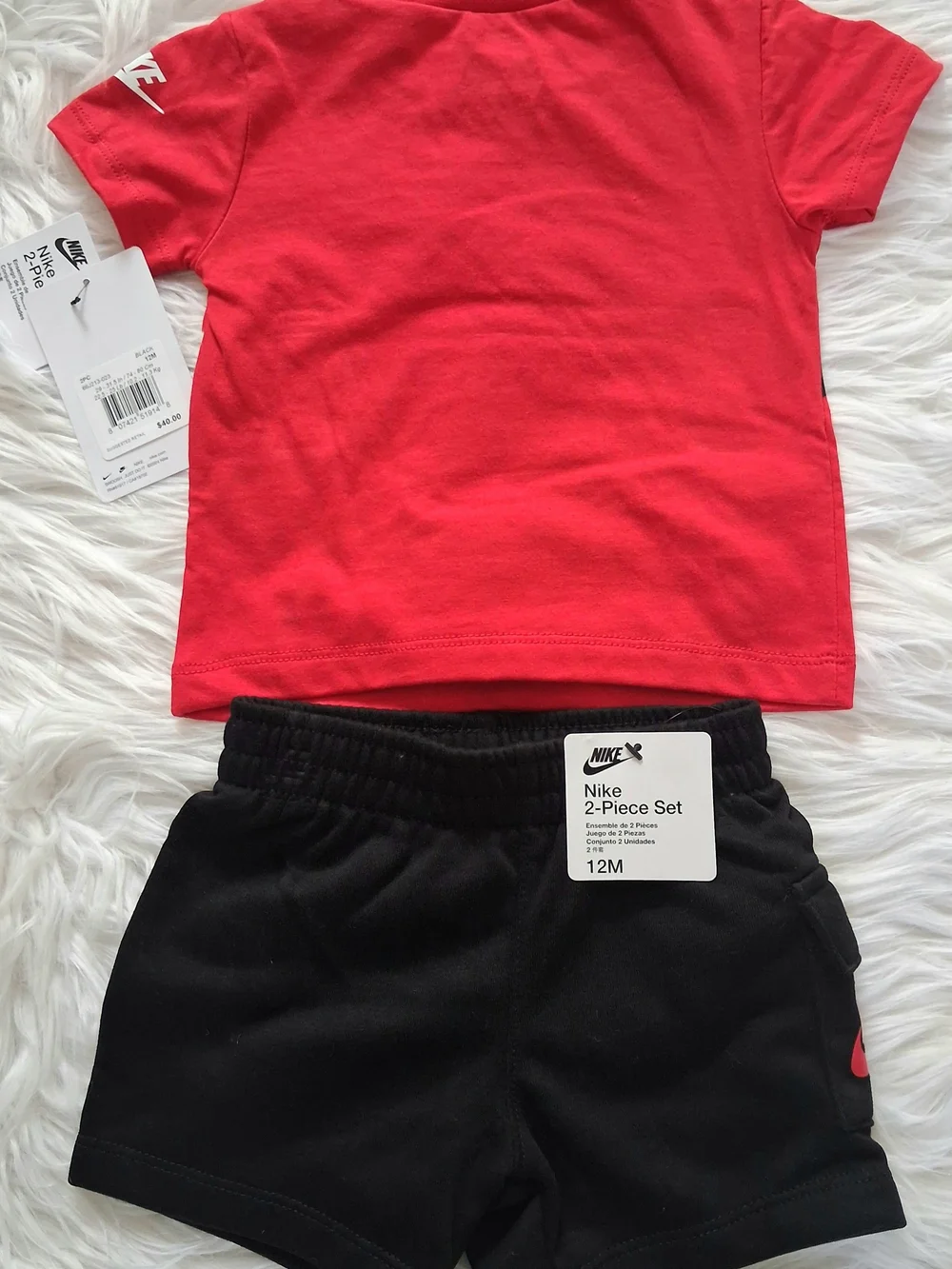 Nike 2 Piece Cargo Shorts &Shirt Set-Size 12M-NWT - Picture 2 of 2
